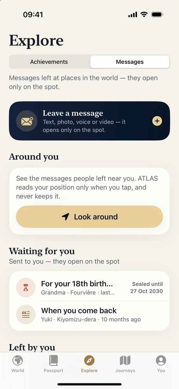 ATLAS: Messages